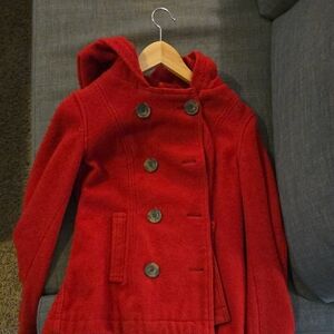 Aeropostale Women's Red Pea Coat